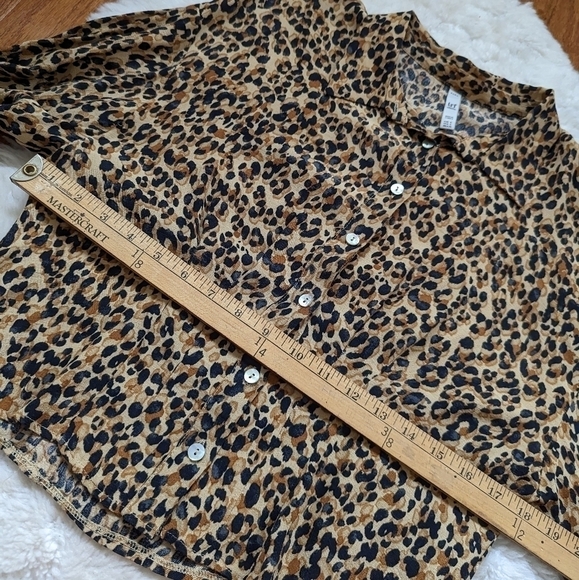 Zara leopard print button down shirt small - Picture 12 of 15